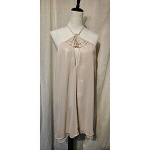 Anthropologie SOLD OUT Mermaid  Mini Dress Size Large  Pink With Tiny Flaw